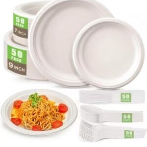bulk compostable dinnerware set – 8 boxes / 2,000 pcs